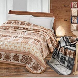 Coperta Misto Lana Tirolo 4 colori Singolo Piazza e Mezza Matrimoniale Anche Maxi