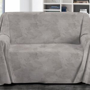 Copritutto Arredatutto Telo arredo Copridivano Copriletto Lilly Letto Divano 100% Puro Cotone Misure Maxi (Beige,