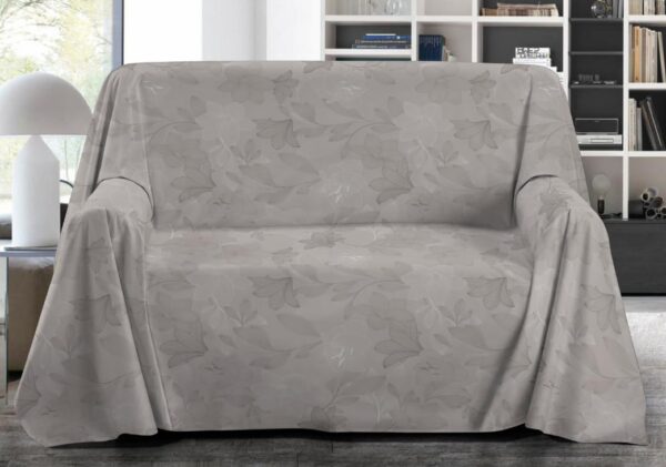 Copritutto Arredatutto Telo arredo Copridivano Copriletto Lilly Letto Divano 100% Puro Cotone Misure Maxi (Beige,
