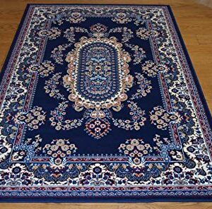 Tappeto Classico Orientale Persiano Soggiorno Camera Royal ManoLana 63CH 4Colori (Blu, Parure 3 Pezzi (1 Mis 70x130+2