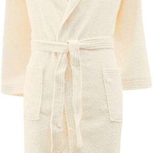 Accappatoio Uomo e Donna in Spugna con Cappuccio 100% Cotone Morbido, Resistente, Lavabile in Lavatrice, Stirabile,