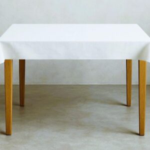 Mollettone Tavolo Quadrato Bianco Senza Elastico, Copritavolo Salvatavolo Sottotovaglia 100% Cotone Spesso, Antiurto e