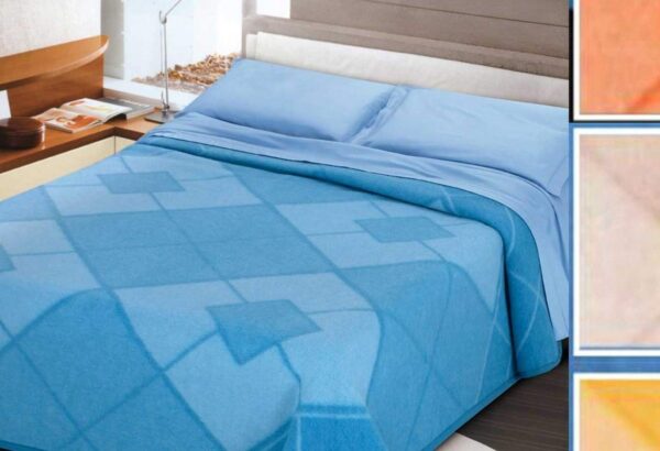 Coperta Misto Lana Rombi 4 Colori Singolo Piazza e Mezza Matrimoniale e Maxi