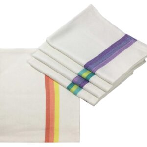 Set 6 Strofinacci Asciugapiatti 50x70 Rinfranto Spigato 100% Cotone Bianco CA