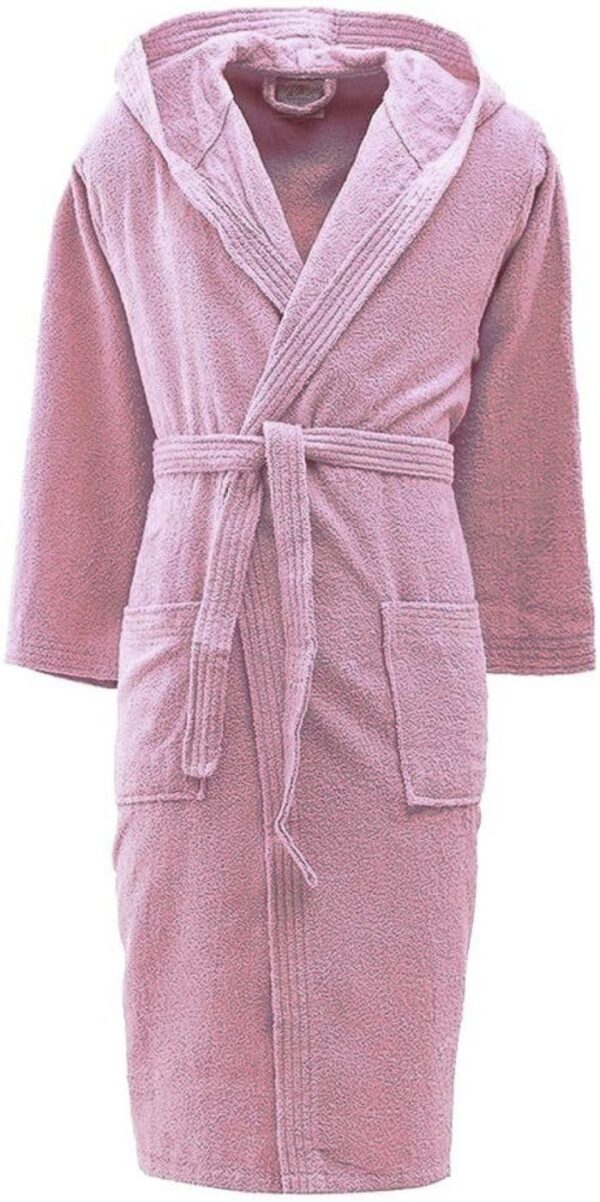 Accappatoio Uomo e Donna in Spugna con Cappuccio 100% Cotone Morbido, Resistente, Lavabile in Lavatrice, Stirabile,