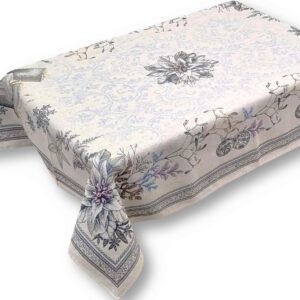Tovaglia Copritavolo Runner Cuscino Arredo Lurex Buon Natale in Gobelin Jaquard
