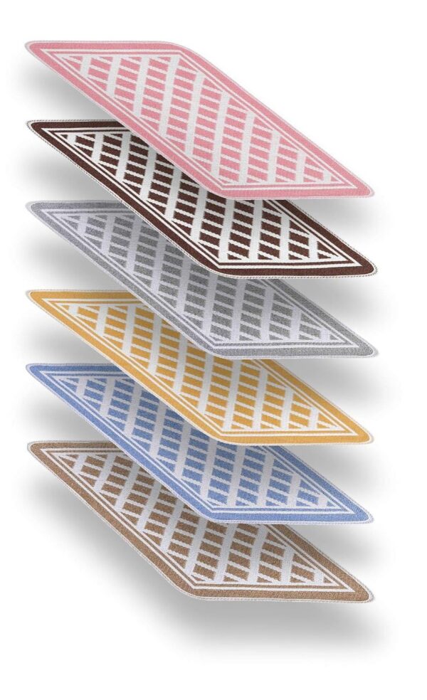 Tappetino Stuoia Lavello Cucina Scendidoccia Cotone Rombi 50x80 6 Colori 0P
