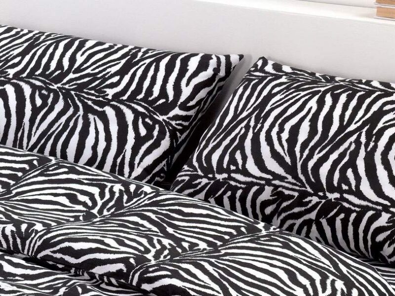 Coppie Federe Guanciali Simpatiche 50x80 100% Cotone Zebrato AT